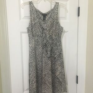 Black & white front knot party dress size M